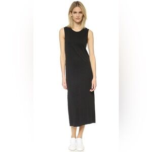 rag&bone Sleeveless Double Layer Linen Dress, Black - XXS